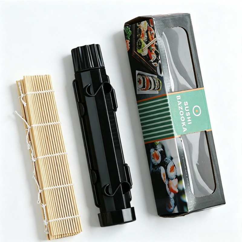 Sushi Making Kit - Sushi-Zubereitungsset, Bambus-Sushi-Matte, Sushi-Rollmatte-Set, Haushalts-Sushi-Rollgerät für Anfänger,