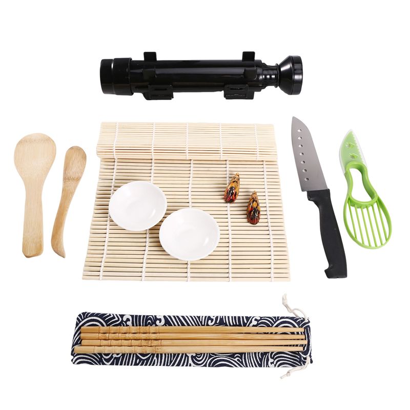 Sushi Making Kit - A19F-Sushi-Set Japanische Lebensmittelherstellungswerkzeuge Sushi-Form Küchenwerkzeuge DIY-Set