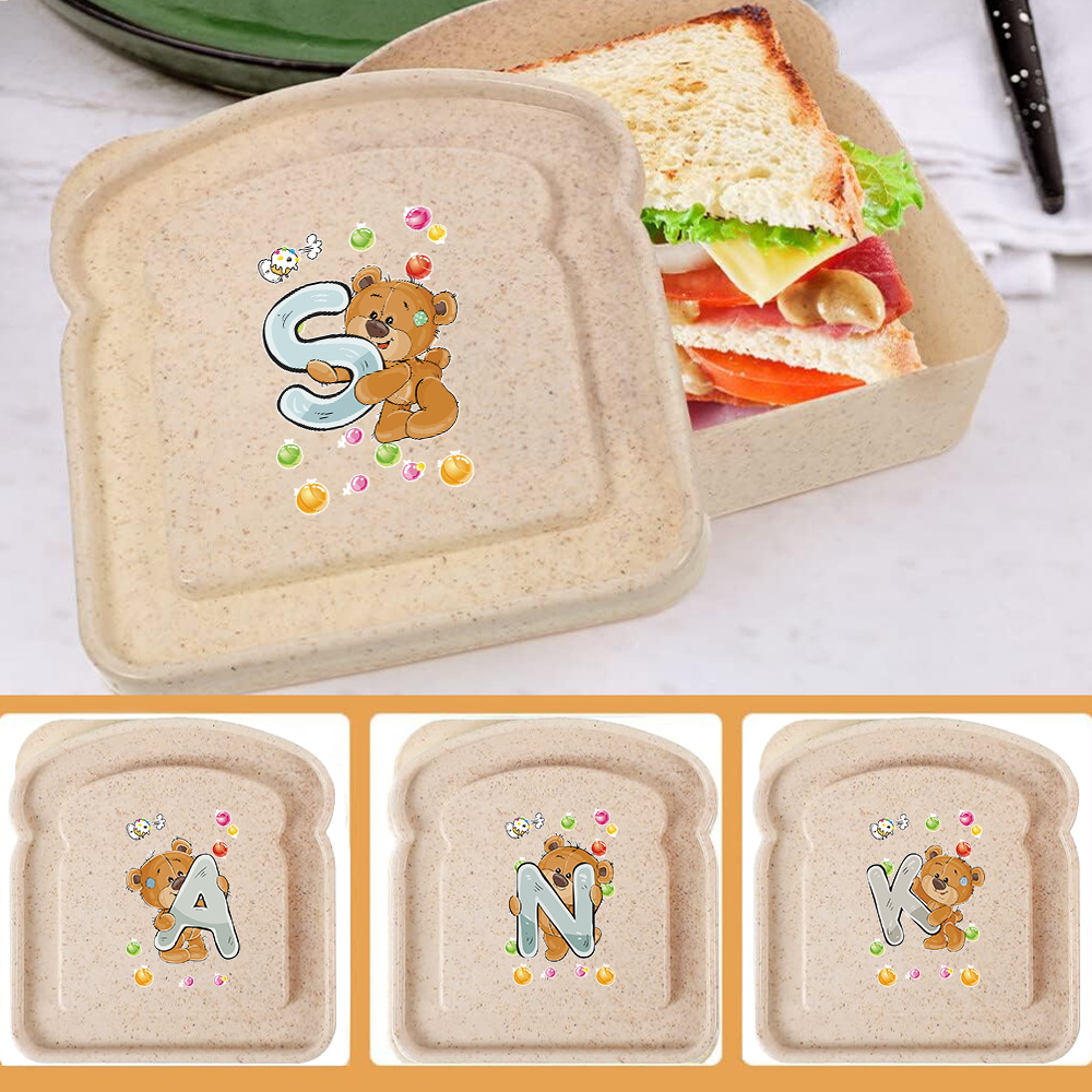Bento Box - Toast-Bento-Aufbewahrungsbox, versiegelbar, wiederverwendbar, für Sandwiches, Frischhaltebehälter,