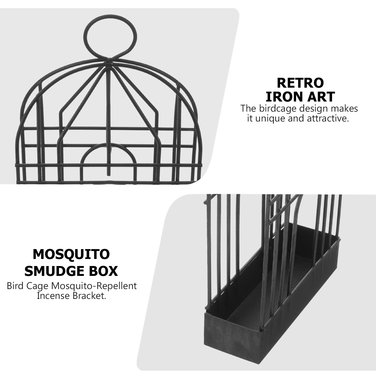 Schwarzer Retro-Eisenvogelkäfi – Incense Holder Bewertung und Preis